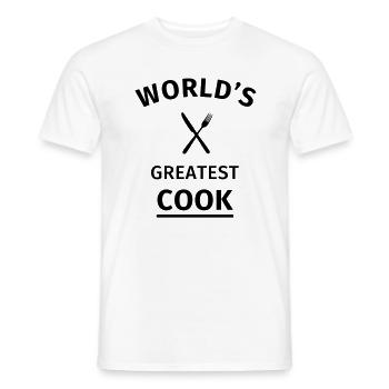 World's Greatest Cook - T-shirt homme - blanc - Devant - AI Model Male 178 dark (178cm)