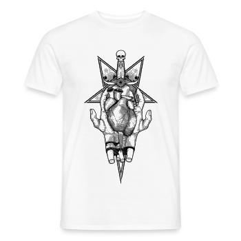 Cœur douloureux - T-shirt homme - blanc - Devant - AI Model Male 178 dark (178cm)