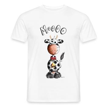 Mignon vache - T-shirt homme - blanc - Devant - AI Model Male 178 dark (178cm)