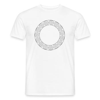 Rahmen Maya Keltisch eigenes Design - Männer T-Shirt - Weiß - Vorne - AI Model Male 178 dark (178cm)