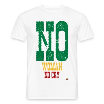 KEINE FRAU KEIN SCHREI - Männer T-Shirt - Weiß - Vorne - AI Model Male 178 dark (178cm)