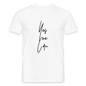 Oui nous pouvons - T-shirt homme - blanc - Devant - AI Model Male 178 dark (178cm)