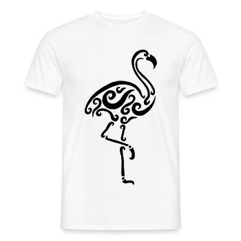 Schwarzer Flamingo - Männer T-Shirt - Weiß - Vorne - AI Model Male 178 dark (178cm)