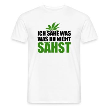 Cannabis, Ich sähe was was du nicht sähst, Hanf - Männer T-Shirt - Weiß - Vorne - AI Model Male 178 dark (178cm)