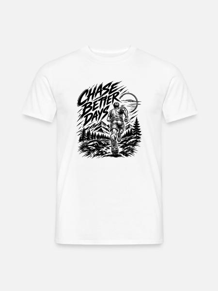 Mountain Trail Runner – Weiter in Bewegung - Männer T-Shirt - Weiß
