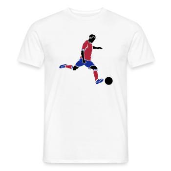 Soccer Kick 3c - Men's T-Shirt - white - Front - AI Model Male 178 dark (178cm)