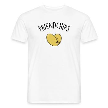 Friendchips - T-shirt homme - blanc - Devant - AI Model Male 178 dark (178cm)