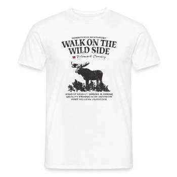 Moose - Telemark Norway - Vintage Look - Men's T-Shirt - white - Front - AI Model Male 178 dark (178cm)