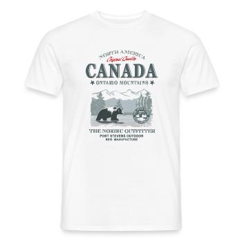 Canada - Grizzly Bear - Männer T-Shirt - Weiß - Vorne - AI Model Male 178 dark (178cm)