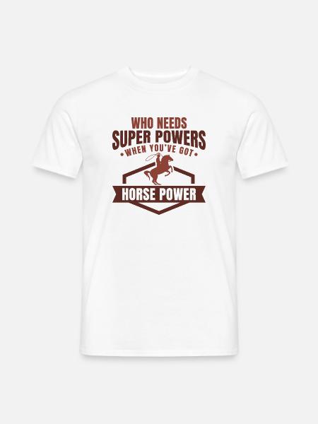 Pferdestärken - Männer T-Shirt - Weiß