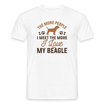 Ich liebe meinen Beagle - Männer T-Shirt - Weiß - Vorne - AI Model Male 178 dark (178cm)