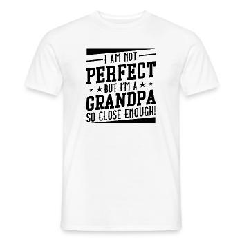 Je ne suis pas parfait mais je suis un grand-père si proche - T-shirt homme - blanc - Devant - AI Model Male 178 dark (178cm)