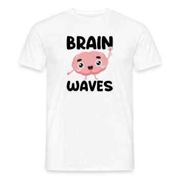 Ondes cérébrales - T-shirt homme - blanc - Devant - AI Model Male 178 dark (178cm)