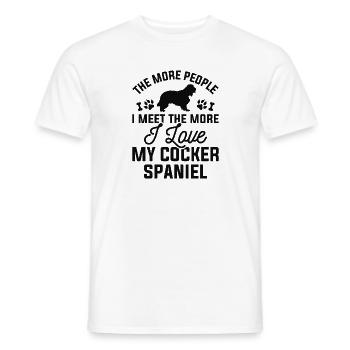 Ich liebe meinen Cocker Spaniel - Männer T-Shirt - Weiß - Vorne - AI Model Male 178 dark (178cm)