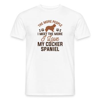 Ich liebe meinen Cocker Spaniel - Männer T-Shirt - Weiß - Vorne - AI Model Male 178 dark (178cm)
