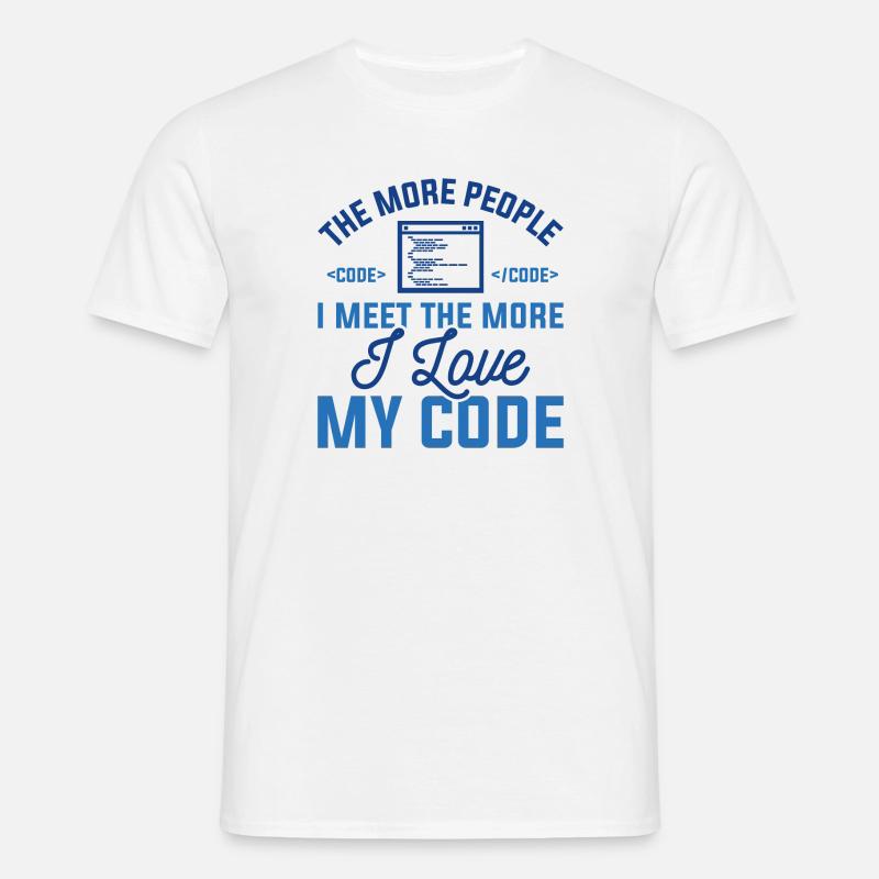 Ich liebe meinen Code - Männer T-Shirt - Weiß