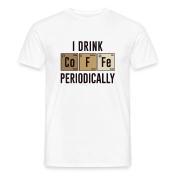 Je bois du café périodiquement - T-shirt homme - blanc - Devant - AI Model Male 178 dark (178cm)