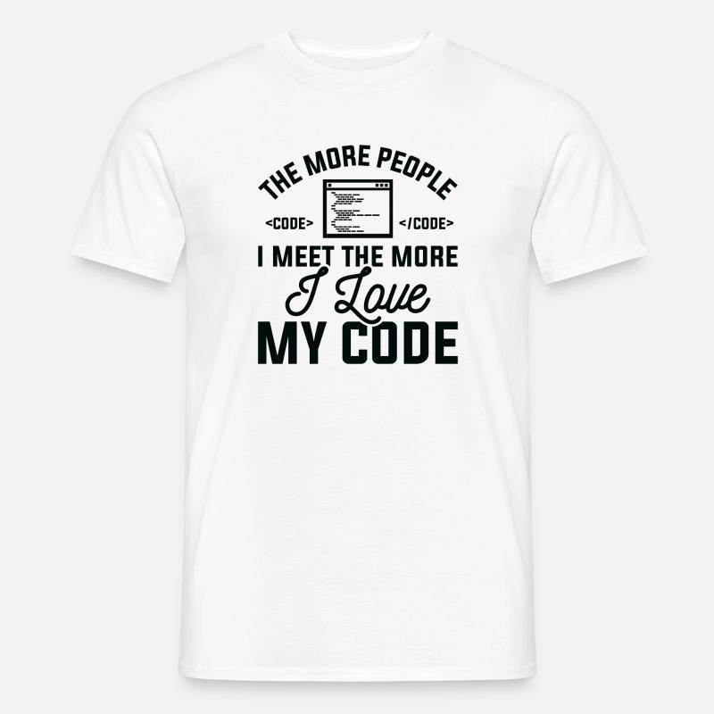 J’aime mon code - T-shirt homme - blanc