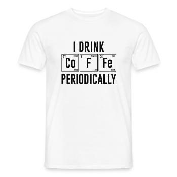 Je bois du café périodiquement - T-shirt homme - blanc - Devant - AI Model Male 178 dark (178cm)