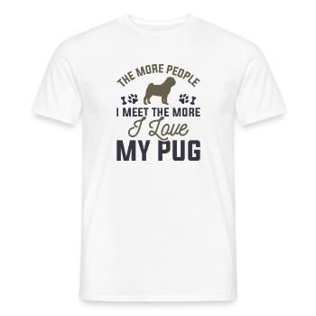 Ich liebe meinen Mops - Männer T-Shirt - Weiß - Vorne - AI Model Male 178 dark (178cm)