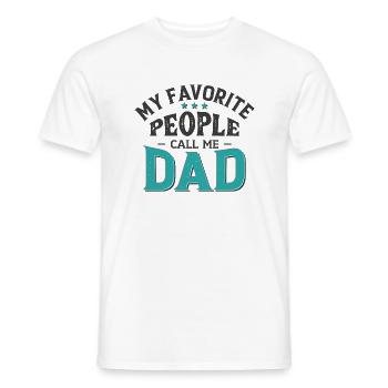 Mes personnes préférées m'appellent papa - T-shirt homme - blanc - Devant - AI Model Male 178 dark (178cm)