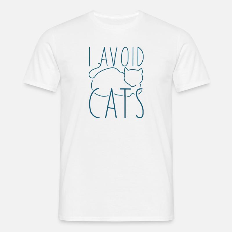 I Avoid Cats - Men's T-Shirt - white