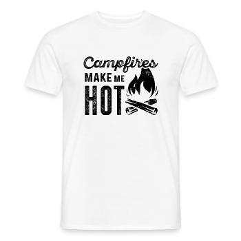 Lagerfeuer machen mich heiß - Männer T-Shirt - Weiß - Vorne - AI Model Male 178 dark (178cm)