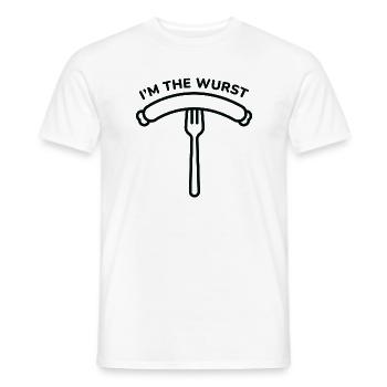 Ich bin die Wurst - Männer T-Shirt - Weiß - Vorne - AI Model Male 178 dark (178cm)