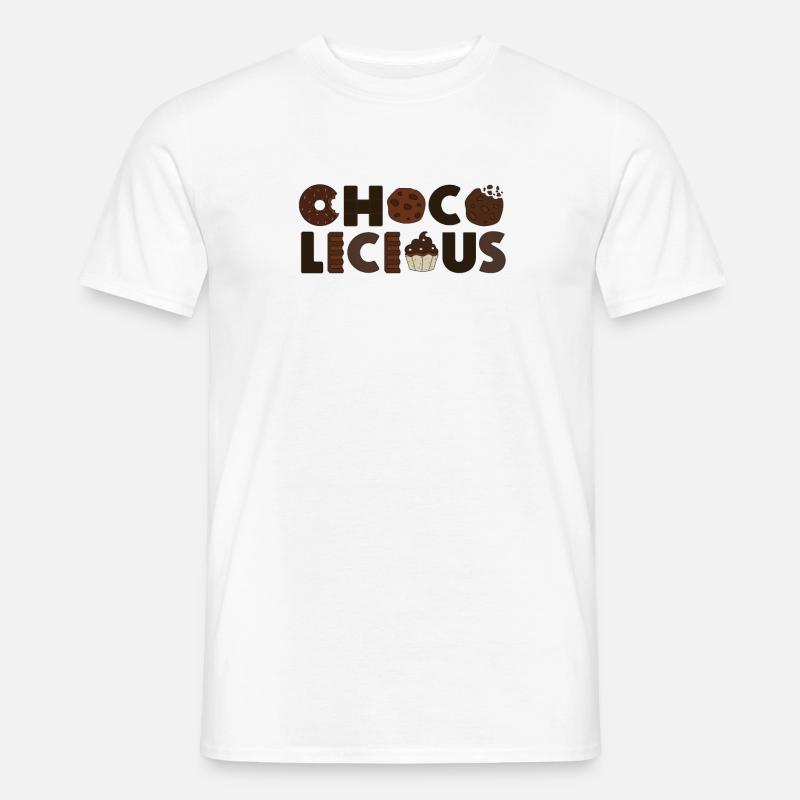 Schokoladen Design - CHOCO LICIOUS - Männer T-Shirt - Weiß