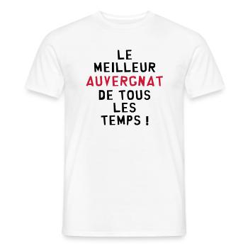 Auvergne / Auvergnat / Auvergnate / Région France - T-shirt homme - blanc - Devant - AI Model Male 178 dark (178cm)