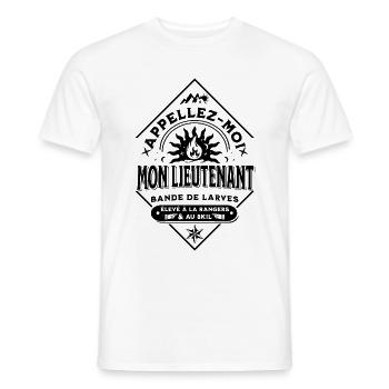 Appellez-moi Mon Lieutenant - T-shirt homme - blanc - Devant - AI Model Male 178 dark (178cm)