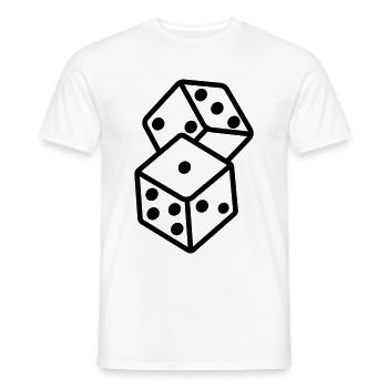 Symbole du casino Dice - T-shirt homme - blanc - Devant - AI Model Male 178 dark (178cm)