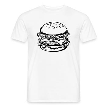 Burger - Fast Food - Lecker - Männer T-Shirt - Weiß - Vorne - AI Model Male 178 dark (178cm)