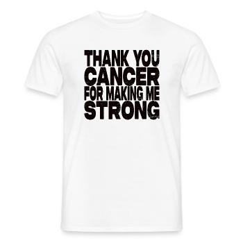Merci Cancer de m’avoir rendu fort - T-shirt homme - blanc - Devant - AI Model Male 178 dark (178cm)