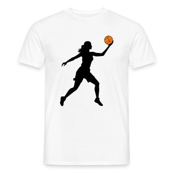 Basketball Player Symbol Basketball Player Woman - Men's T-Shirt - white - Front - AI Model Male 178 dark (178cm)