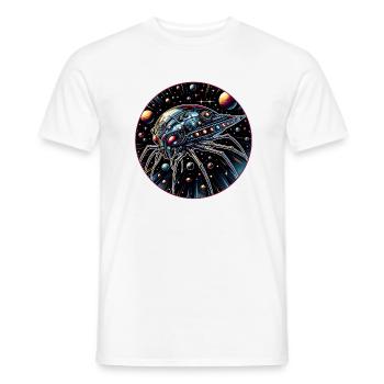 Fantastique vaisseau spatial araignée dans l’espace - T-shirt homme - blanc - Devant - AI Model Male 178 dark (178cm)