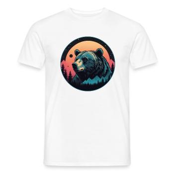 Grizzlybär Kodiakbär Braunbär Portrait - Männer T-Shirt - Weiß - Vorne - AI Model Male 178 dark (178cm)