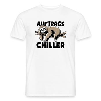 Faultier - Auftrags Chiller - Faulenzen Geschenk - Männer T-Shirt - Weiß - Vorne - AI Model Male 178 dark (178cm)