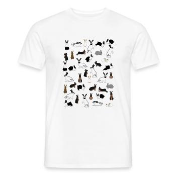 All rabbits - Men's T-Shirt - white - Front - AI Model Male 178 dark (178cm)