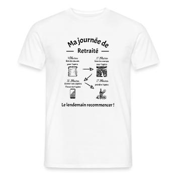 retirement - Men's T-Shirt - white - Front - AI Model Male 178 dark (178cm)