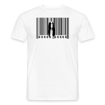 Code à barres d'horreur - T-shirt homme - blanc - Devant - AI Model Male 178 dark (178cm)