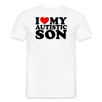 I Love My Autistic Son I Red Heart My Son - Männer T-Shirt - Weiß - Vorne - AI Model Male 178 dark (178cm)