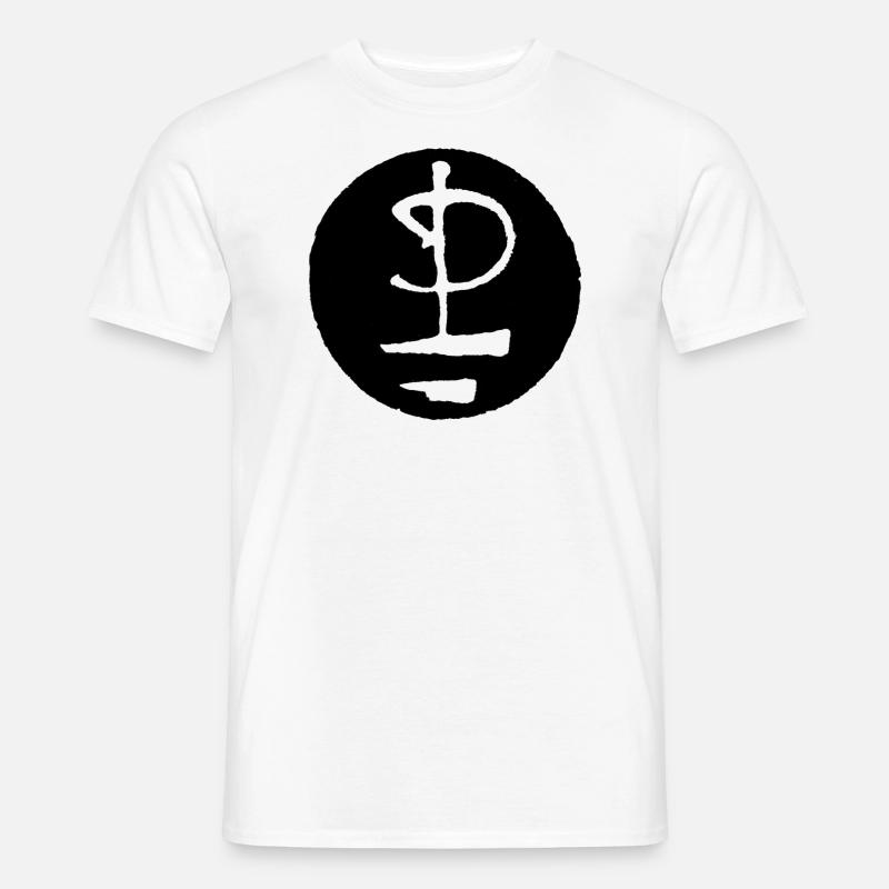Pink Floyd Logo Schwarz Weiß - Männer T-Shirt - Weiß