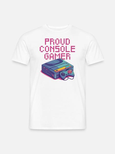 Proud Console Gamer - dark - Men's T-Shirt - white