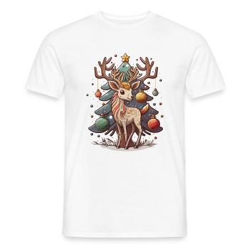 Fêtes bien-aimées des cerfs - T-shirt homme - blanc - Devant - AI Model Male 178 dark (178cm)
