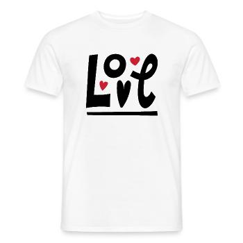 Liebe - Männer T-Shirt - Weiß - Vorne - AI Model Male 178 dark (178cm)