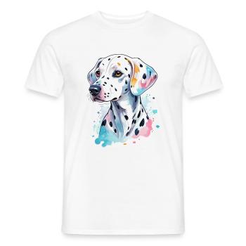Dalmatian Watercolors - Men's T-Shirt - white - Front - AI Model Male 178 dark (178cm)