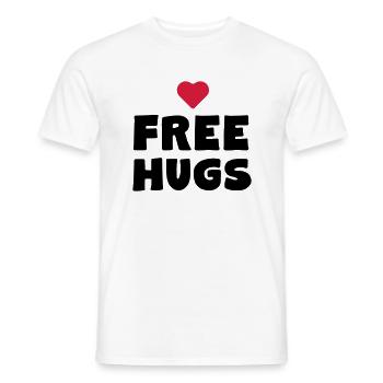 Free Hugs - Männer T-Shirt - Weiß - Vorne - AI Model Male 178 dark (178cm)