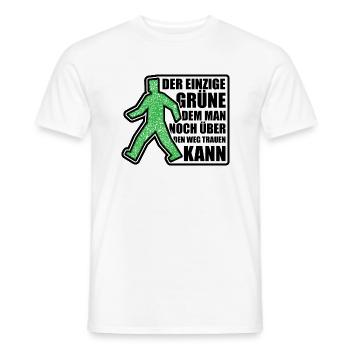 Der einzige Grüne dem man über den Weg trauen kann - Männer T-Shirt - Weiß - Vorne - AI Model Male 178 dark (178cm)