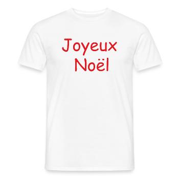 Joyeux noël cadeau t-shirt - T-shirt homme - blanc - Devant - AI Model Male 178 dark (178cm)